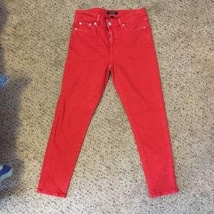 NWOT Ralph Lauren skinny ankle tomato red jeans
